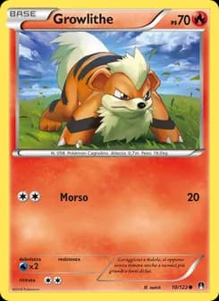 Growlithe card in Italian
