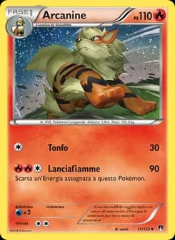 Arcanine card in Italian