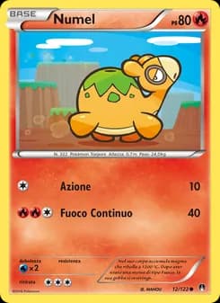 Numel card in Italian