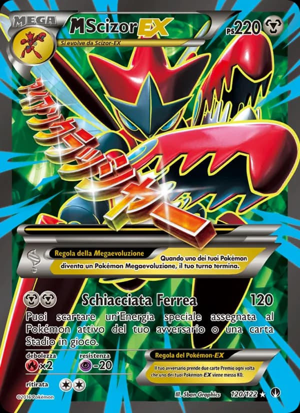 M Scizor EX card in Italian