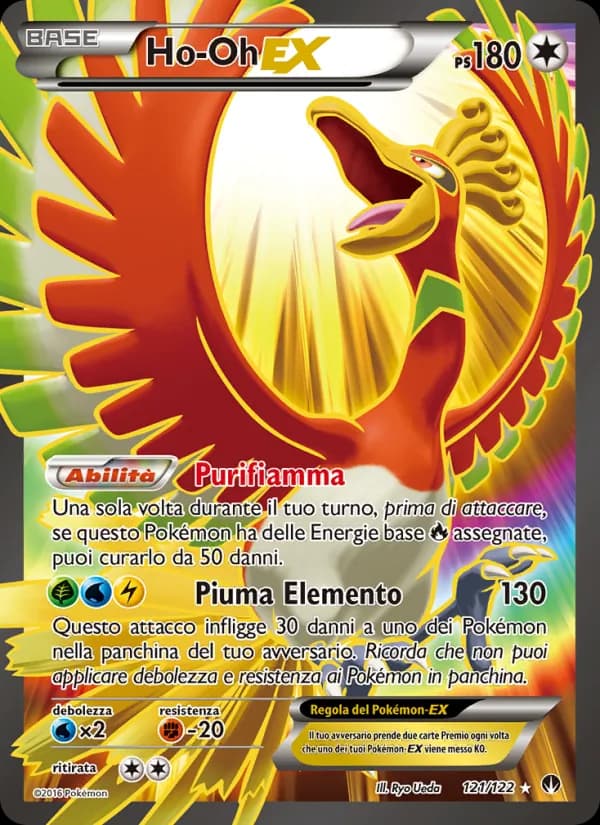 Ho-Oh EX card in Italian