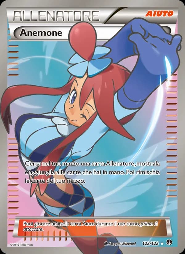 Anemone card in Italian