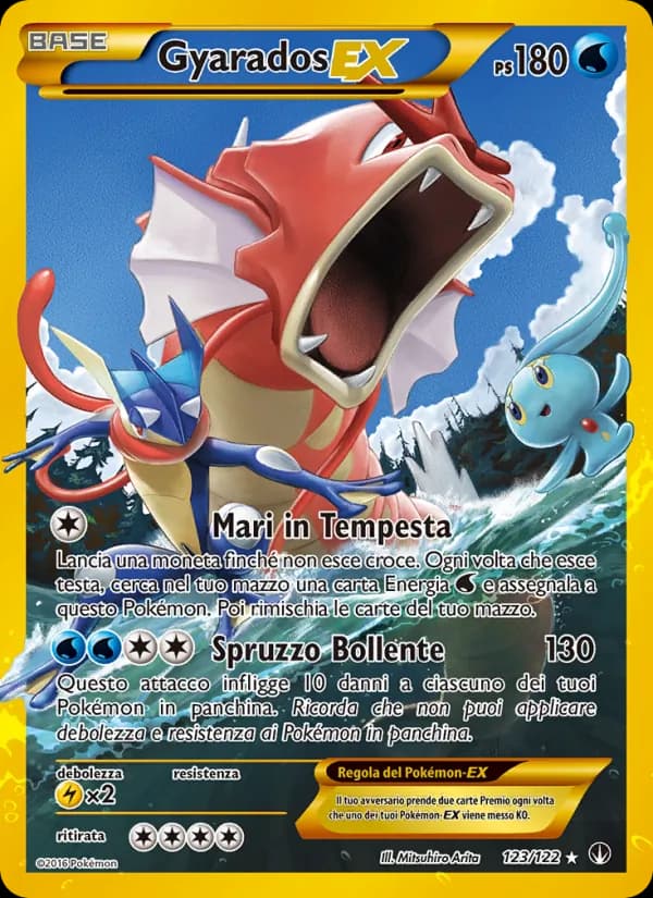Gyarados EX card in Italian