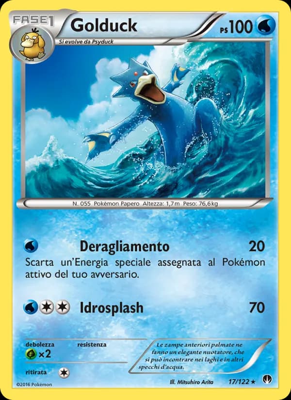 Golduck card in Italian