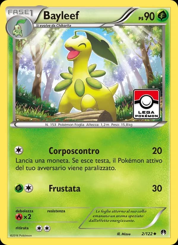 Bayleef card in Italian