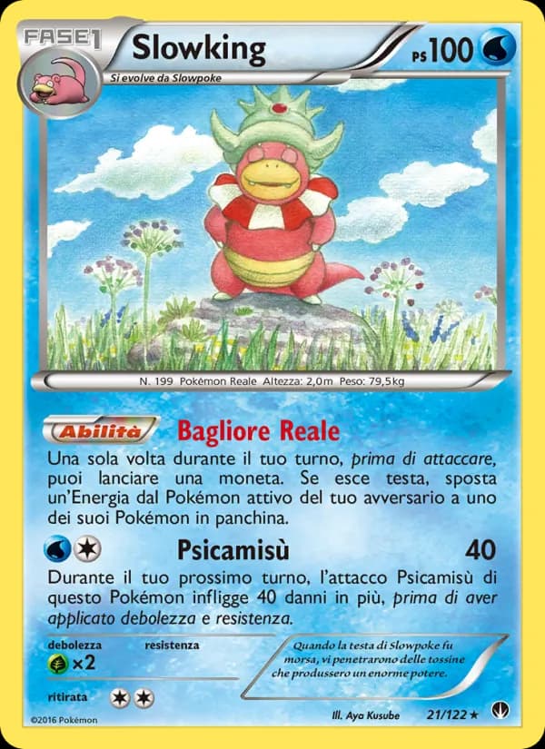 Slowking card in Italian