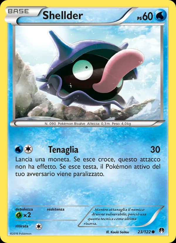 Shellder card in Italian
