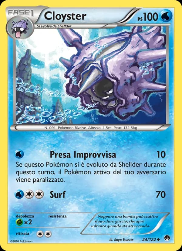 Cloyster card in Italian