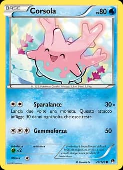 Corsola card in Italian