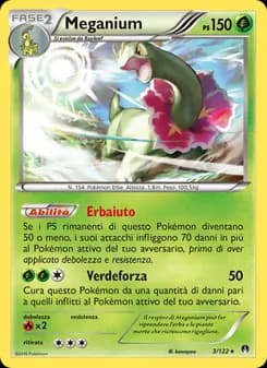 Meganium card in Italian