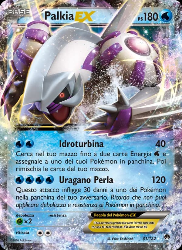 Palkia EX card in Italian