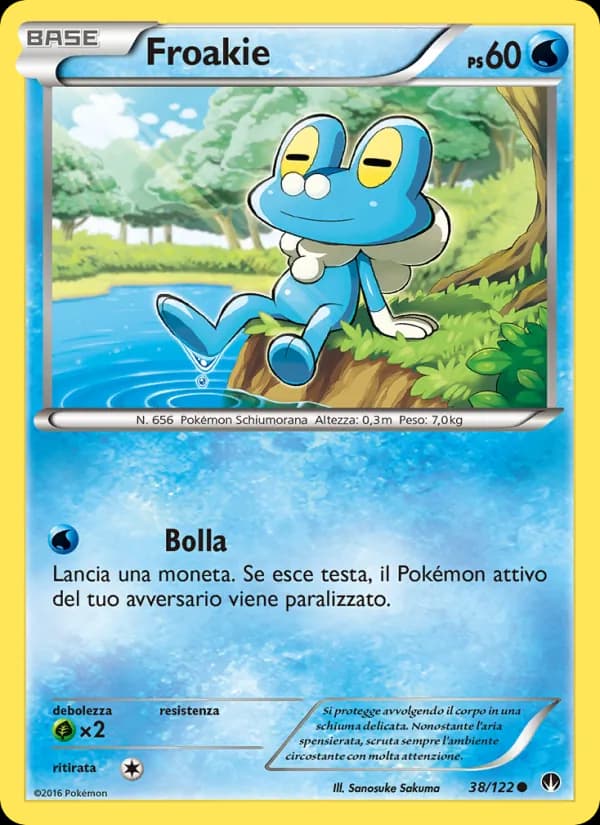 Froakie card in Italian