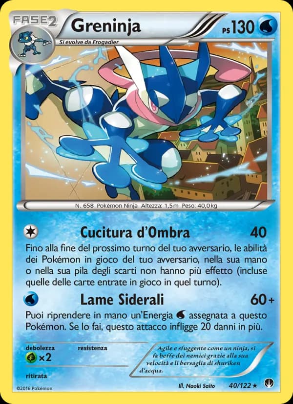 Greninja card in Italian