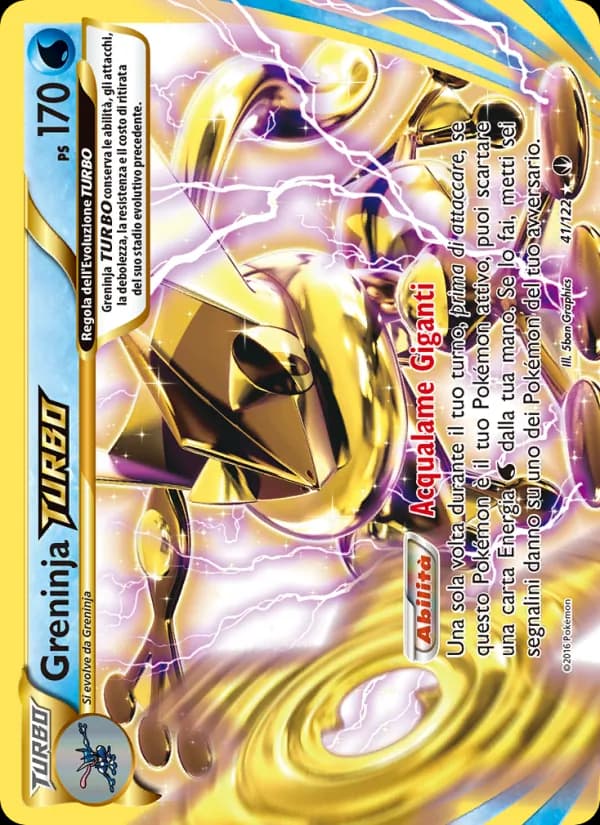 Greninja TURBO card in Italian