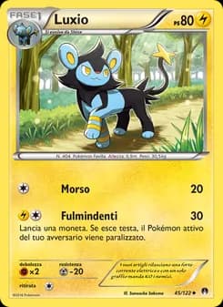 Luxio card in Italian