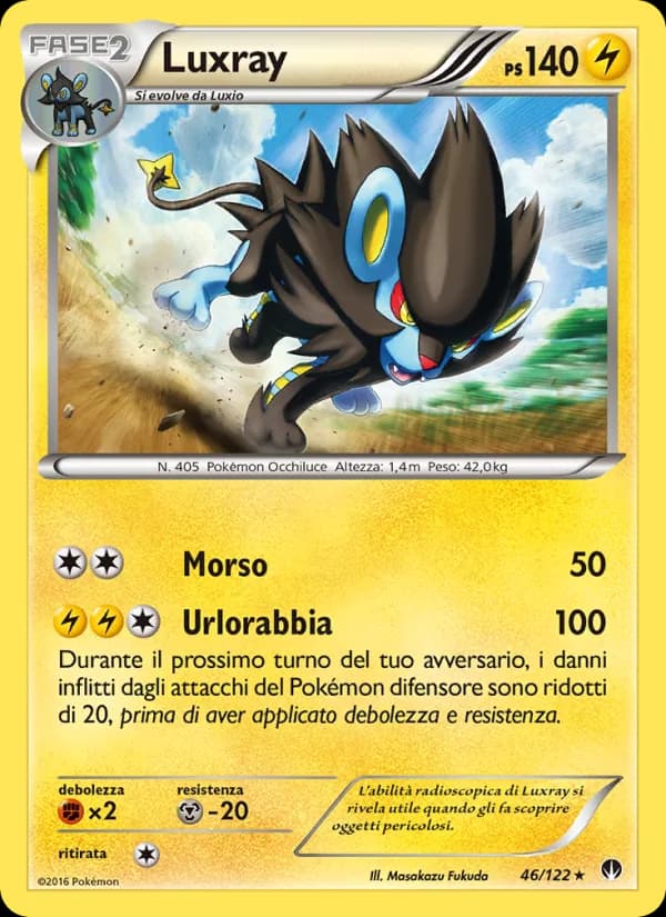 Luxray card in Italian