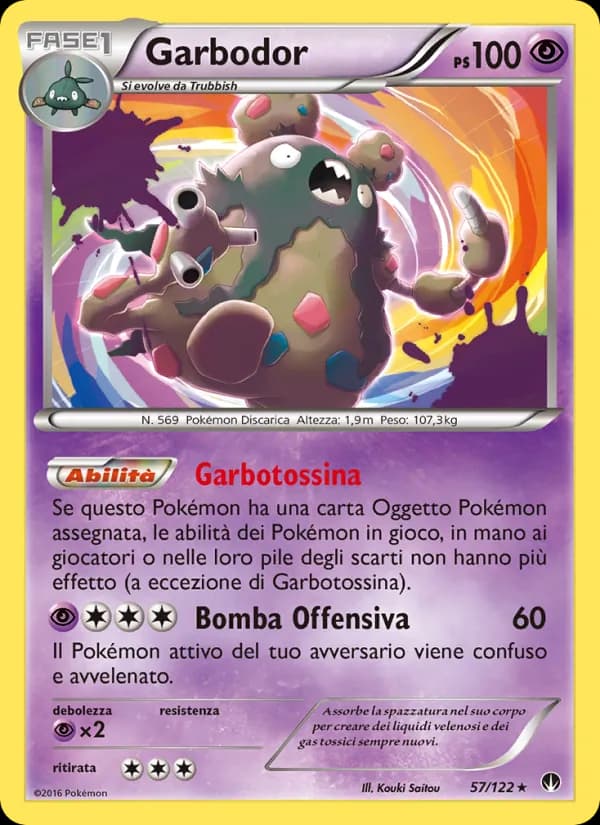 Garbodor card in Italian