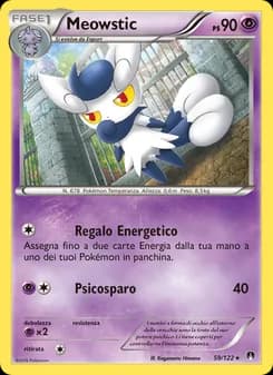 Meowstic card in Italian