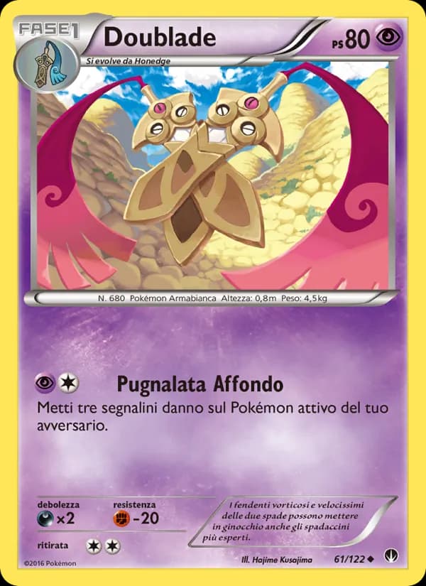 Doublade card in Italian