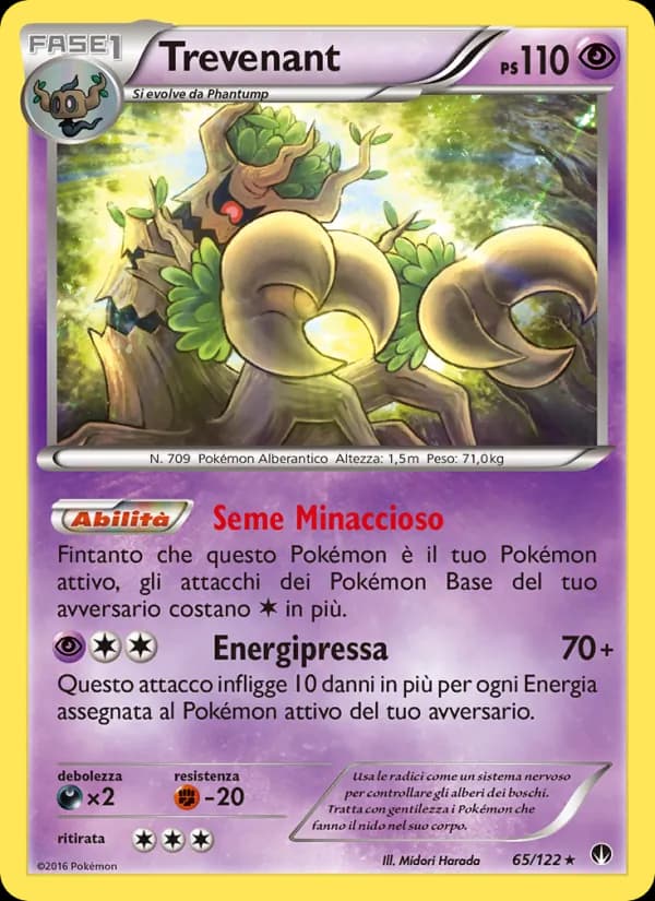 Trevenant card in Italian