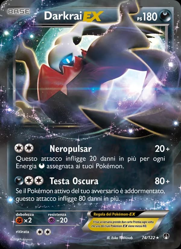 Darkrai EX card in Italian