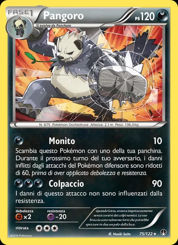 Pangoro card in Italian