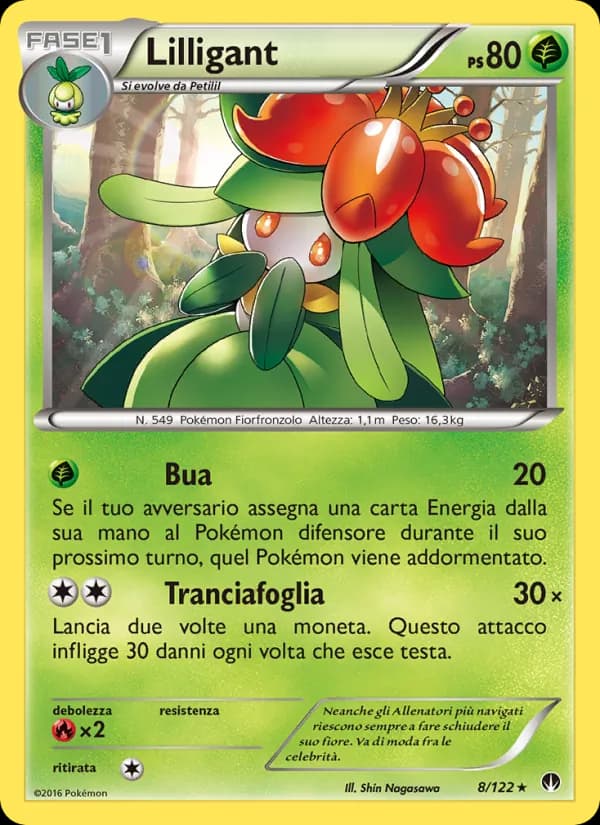 Lilligant card in Italian