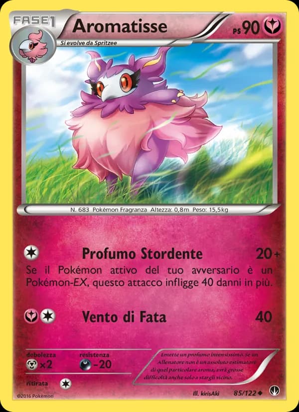 Aromatisse card in Italian