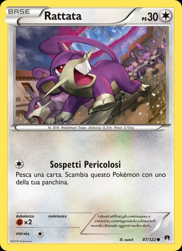 Rattata card in Italian