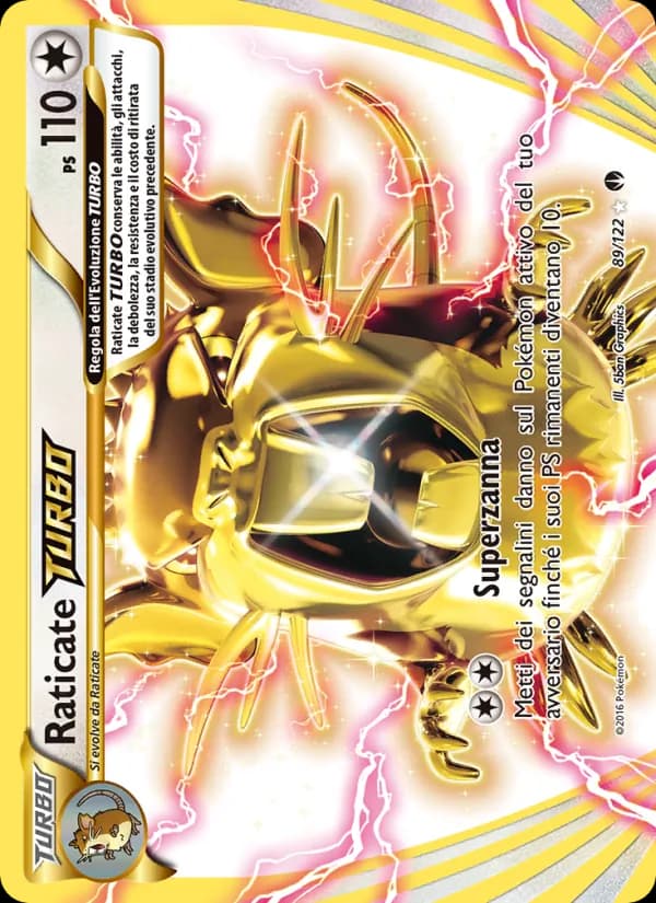 Raticate TURBO card in Italian