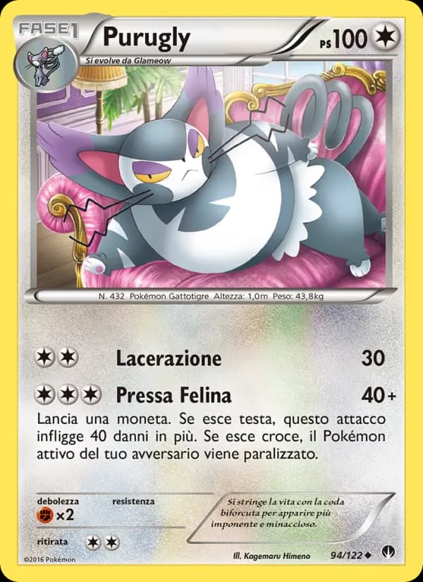 Purugly card in Italian