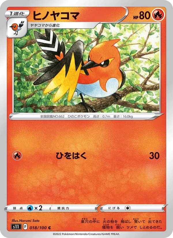 ヒノヤコマ card in Japanese