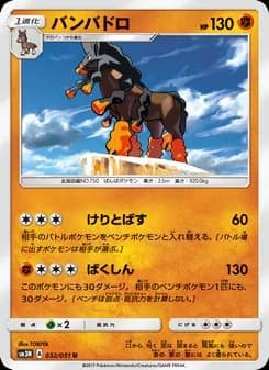 バンバドロ card in Japanese