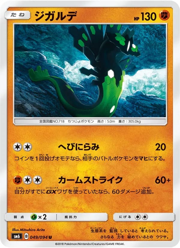 ジガルデ card in Japanese