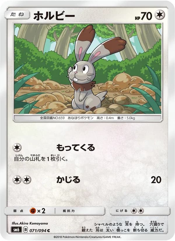 ホルビー card in Japanese