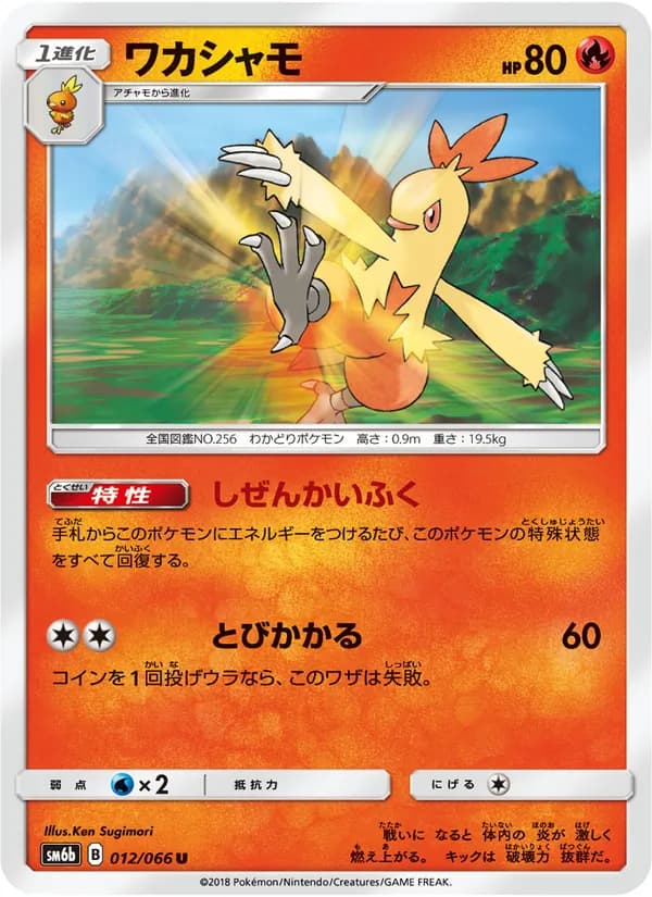 ワカシャモ card in Japanese
