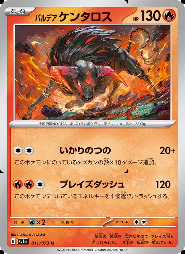 パルデア ケンタロス card in Japanese