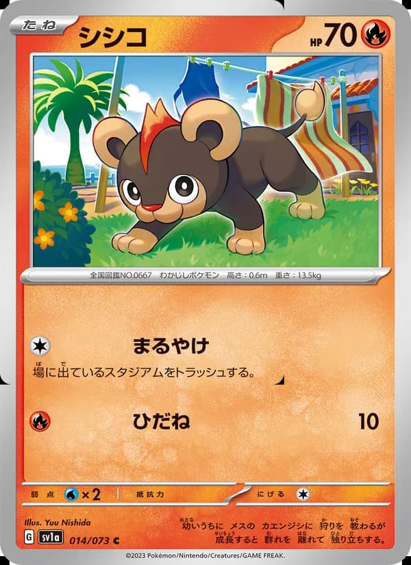 シシコ card in Japanese