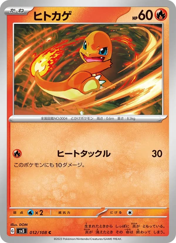 ヒトカゲ card in Japanese
