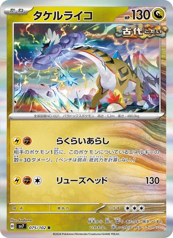 タケルライコ card in Japanese