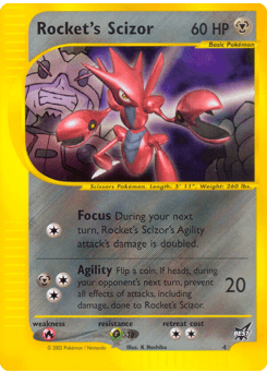 Rocket’s Scizor card in English