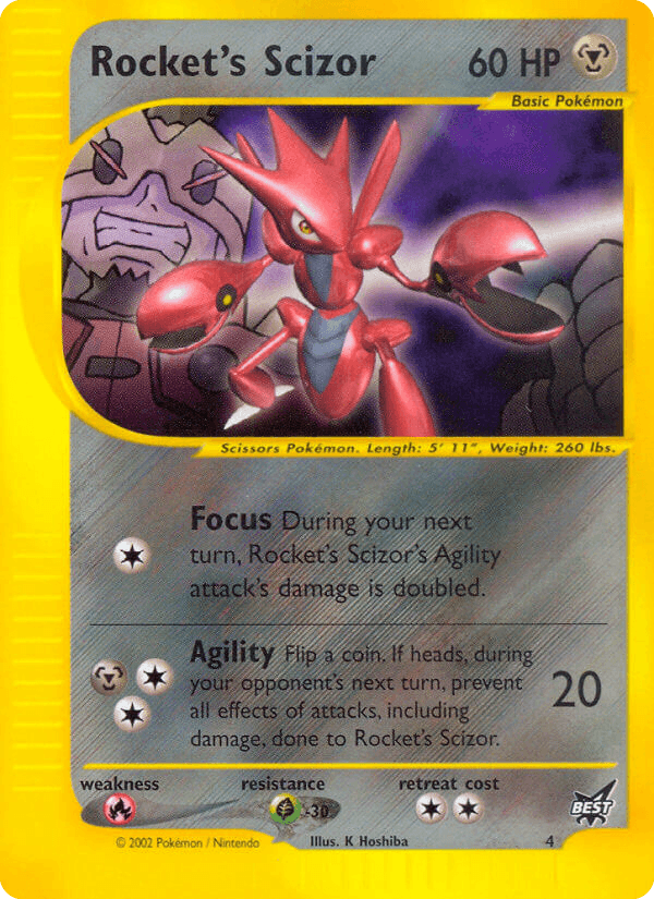 Rocket’s Scizor card in English