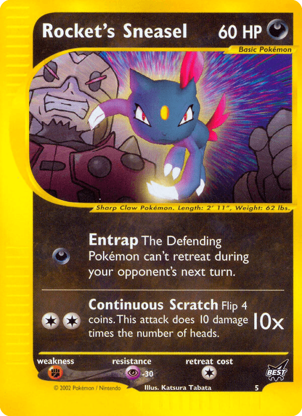 Rocket’s Sneasel card in English
