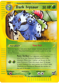 Dark Ivysaur card in English