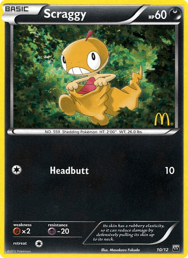 Scraggy card in English