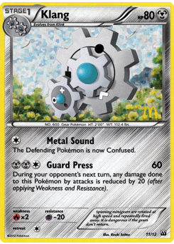 Klang card in English