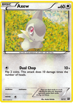 Axew card in English