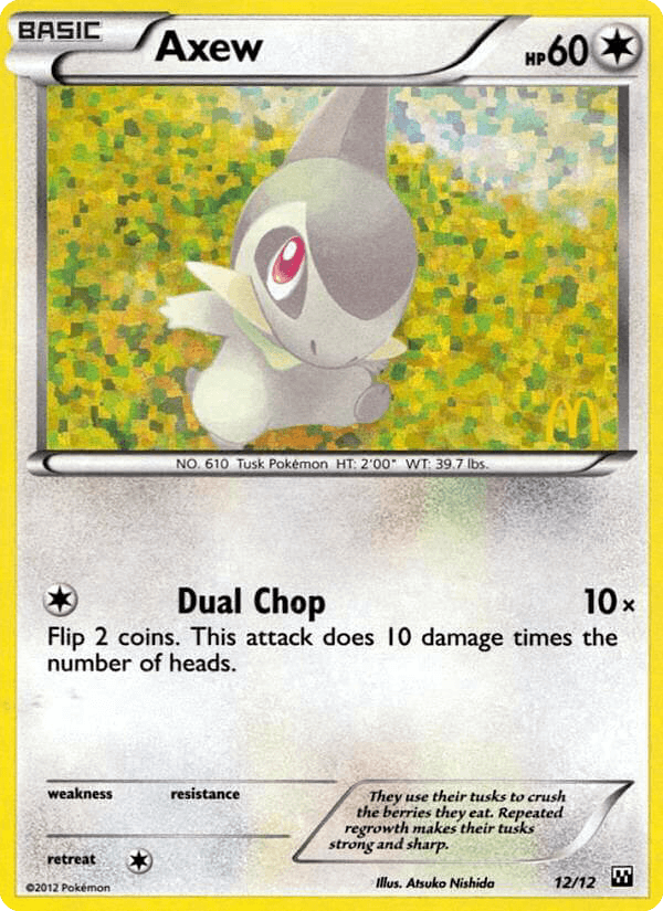 Axew card in English