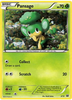 Pansage card in English