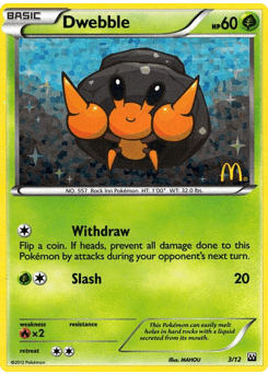 Dwebble card in English